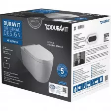 Duravit ME by Starck Miska WC wisząca Rimless z deską wolnoopadającą WonderGliss biały - 841212_O1