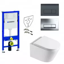 Geberit Duofix stelaż + miska WC wisząca, deską w/o 50 cm Ravak  (111.170.00.2 + 115.119.21.1.1 + X01951)