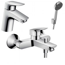 Hansgrohe Logis Zestaw baterii umywalkowa wannowa (71070000 +71400000 +28052000) chrom