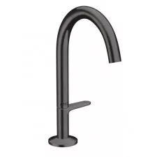 Axor One Bateria umywalkowa Select 170 z kompletem odpływowym Push-Open czarny chrom szczotkowany - 858164_O1