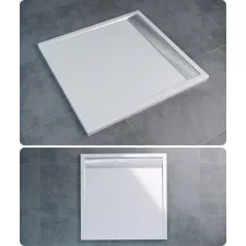 Sanswiss Ronal Ila brodzik konglomerat kwadratowy 90x90 biały