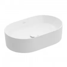 Villeroy & Boch Collaro Umywalka nablatowa owalna 56x36 cm CeramicPlus biały mat - 822088_O1