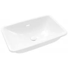 Loop & Friends Umywalka podblatowa z przelewem , 61,5x38x18,5 cm, Stone White CeramicPlus - 846632_O1