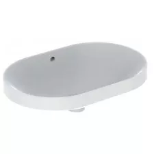 Geberit Variform Umywalka wpuszczana w blat, eliptyczna, B60cm, H17.8cm, T40cm, z przelewem, bez otworu na baterię, KeraTect - 882699_O1