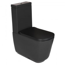Kerasan Tribeca Miska WC kompaktowa stojąca czarny mat - 766007_O1
