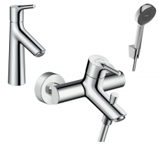 Hansgrohe Talis S New Zestaw baterii umywalkowa+ wannowa natynkowa (72020000+72400000+28052000)