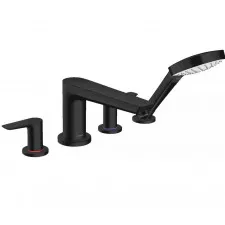 HANSGROHE TALIS E 4-OTWOROWA BATERIA WANNOWA CZARNY MATOWY - 818461_O1