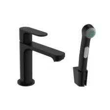 Hansgrohe Rebris S Jednouchwytowa bateria umywalkowa 110 z główką Bidette i wężem 160 cm bez kompletu odpływowego Czarny Matowy - 858795_O1
