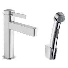 Finoris Jednouchwytowa bateria umywalkowa 110 z główką Bidette i wężem 160 cm - 846287_O1