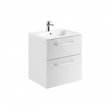 Koło Nova Pro Premium Zestaw umywalka z niskim rantem 60cm + szafka 2 szuflady, kolor biały połysk
