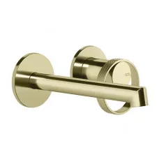 Gessi Anello bateria podtynkowa umywalkowa ścienna krótka wylewka bez odpływu Brass PVD