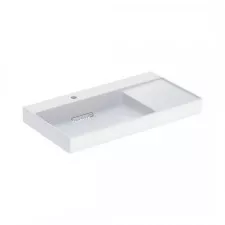 Geberit ONE Umywalka, odpływ poziomy, B90cm, T48cm, z otworem na baterię po lewej stronie, bez przelewu, z powierzchnią