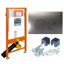 Werit JomoTech Stelaż WC H=1120 + WSPORNIK + Przycisk SWITCH CHROM MATOWY