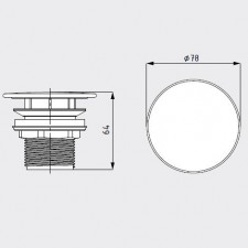 Kaldewei Syfon umywalkowy bez funkcji zamykania Model 3904 odpływ z okrągłą emaliowaną pokrywą biały - 540127_O1