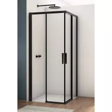 Sanswiss Divera Se2B Wej. Narożne Rozsuwane 900X900X2000 Czarny Mat 07