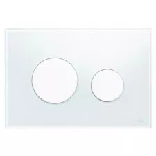 Tece Loop przycisk spłukujący do WC ze szkła, szkło białe, przyciski białe - 164229_O1