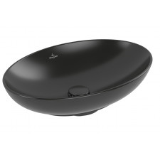 Villeroy & Boch Loop & Friends Umywalka stojąca na blacie bez przel. 560 x 380 mm Pure Black CeramicPlus