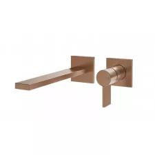 Gessi Inverso Rigato bateria podtynkowa umywalkowa Copper Brushed PVD