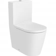 Roca Inspira Round miska wc do kompaktu rimless, biały mat - 819654_O1