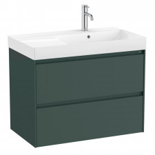 ONA Zestaw łazienkowy UNIK 2 szuflady z umyw asym po prawej 800mm, zielony mat - 900274_O1