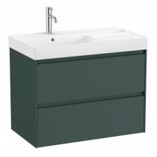 ONA Zestaw łazienkowy UNIK 2 szuflady z umyw asym po lewej 800mm, zielony mat - 900277_O1