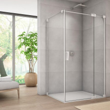 SanSwiss Cadura White Line Ścianka prysznicowa boczna 80 cm Aquaperle szkło przezroczyste/biały mat - 839047_O1