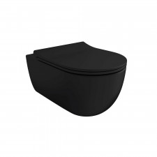Hushlab Colori d` Italia Miska WC wisząca w zestawie z deską wolnoopadającą czarny mat 54 cm - 858419_O1