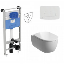 Ideal Standard Modo Style Zestaw Stelaż podtynkowy z miską WC wiszącą bezrantową Rimfree i deską wolnoopadającą (R020467 + R0123AA+L39123000) - 739808_O1