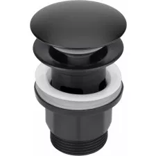 Deante click-clack nero okrągły z przelewem - 832895_O1