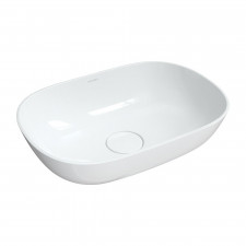 SILK500BP SILK umywalka nablatowa Marble+, 50x35cm, biała połysk - 841183_O1