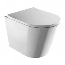 Omnires Tampa Miska WC wisząca bezkołnierzowa z deską w/o 52x36 cm biały połysk - 844301_O1
