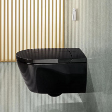Villeroy & Boch ViClean - I100 Toaleta myjąca, bezrantowa, Glossy Black CeramicPlus - 797904_O1