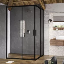 Ravak Kabina prysznicowa narożna BLSRV2K-100 czarna, szkło Transparent - 829946_O1