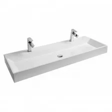 Ravak Natural Duo 1200 Umywalka podwójna ścienna 120x45 cm biały - 761701_O1