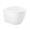 Roca Ona Miska WC wisząca Rimless Compacto z deską wolnoopadającą 48x36 cm biały