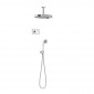 Tres Clasic zestaw podtynkowy termost Shower Technology Blue Edition z deszczownicą 31cm, Chrom