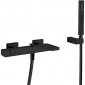 Tres Slim Exclusive bateria wannowa natynkowa z zestawem punktowym czarny matowy