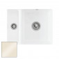 Villeroy & Boch Subway 60 XU zlewozmywak 1,5-komorowy 550 x 440 x 200 mm z zamykaniem ręcznym crema CeramicPlus