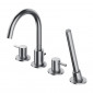 Omnires Y bateria wannowa 4-otworowa, nikiel