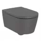Roca Inspira Round Miska WC wisząca rimless 56x37 cm onyks