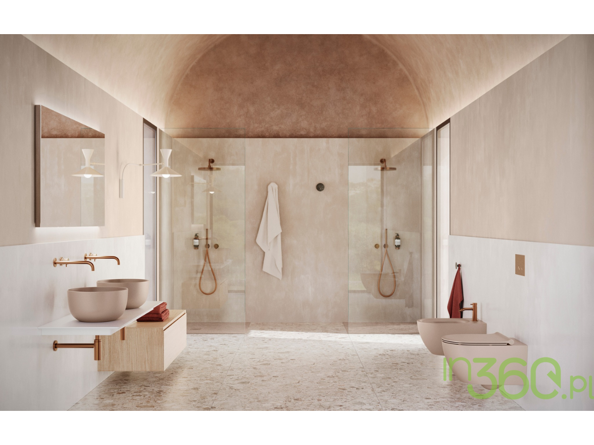 Nowoczesna łazienka premium z ceramiką Catalano Sfera, prysznicem walk-in i beżową aranżacją wnętrza