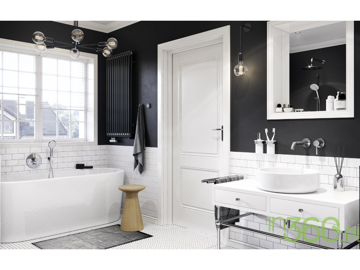 Nowoczesna łazienka w stylu minimalistycznym z serią Kludi Bozz i płytkami Marazzi