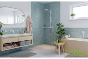 Nowoczesna łazienka z kabiną prysznicową walk-in i armaturą Hansgrohe Metropol w białym macie