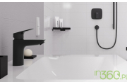 Nowoczesna łazienka z czarną baterią umywalkową Hansgrohe – minimalistyczny design i elegancja