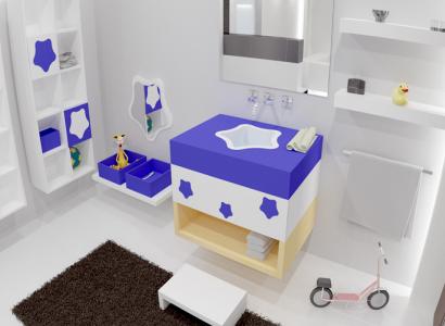 Łazienka dla dziecka - pomysł na aranżację