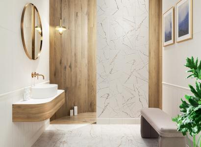 Płytki marmur ze złotem - idealny wybór do nowoczesnych łazienek w stylu glamour