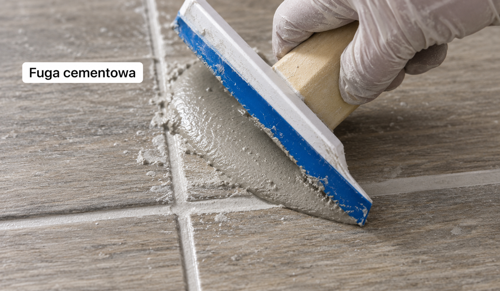 Fuga cementowa &ndash; aplikacja podczas fugowania płytek