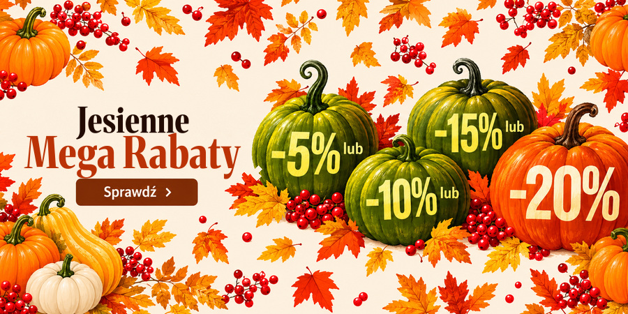 Jesienne Mega Rabaty – rabaty -5%, -10%, -15% lub -20% na kolejne produkty