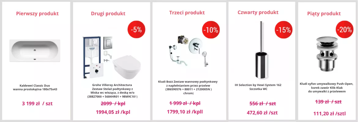 Więcej znaczy taniej - przykładowy koszyk in360.pl Przykładowy koszyk promocyjny - rabaty 5, 10, 15 i 20 procent