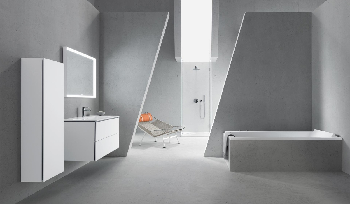 minimalistyczna łazienka z wanną duravit starck 3